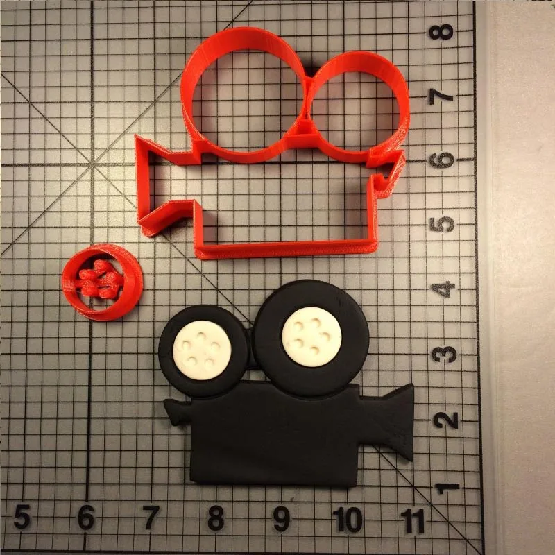 Clapper Board Cookie Cutter Set Fondant Cupcake Top Mould Custom Made 3D Printed Movie Camera Film Reel Cake Cutter Decoration
Clapper Board Cookie Cutter Set Fondant Cupcake Top Mould Custom Made 3D Printed Movie Camera Film Reel Cake Cutter Decoration