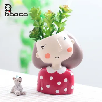 Roogo 4item Succulent Plant Pot Cute Girl Flower Planter Flowerpot Creat Design Home Garden Bonsai Pots Birthday Gift Ideas
Roogo 4item Succulent Plant Pot Cute Girl Flower Planter Flowerpot Creat Design Home Garden Bonsai Pots Birthday Gift Ideas