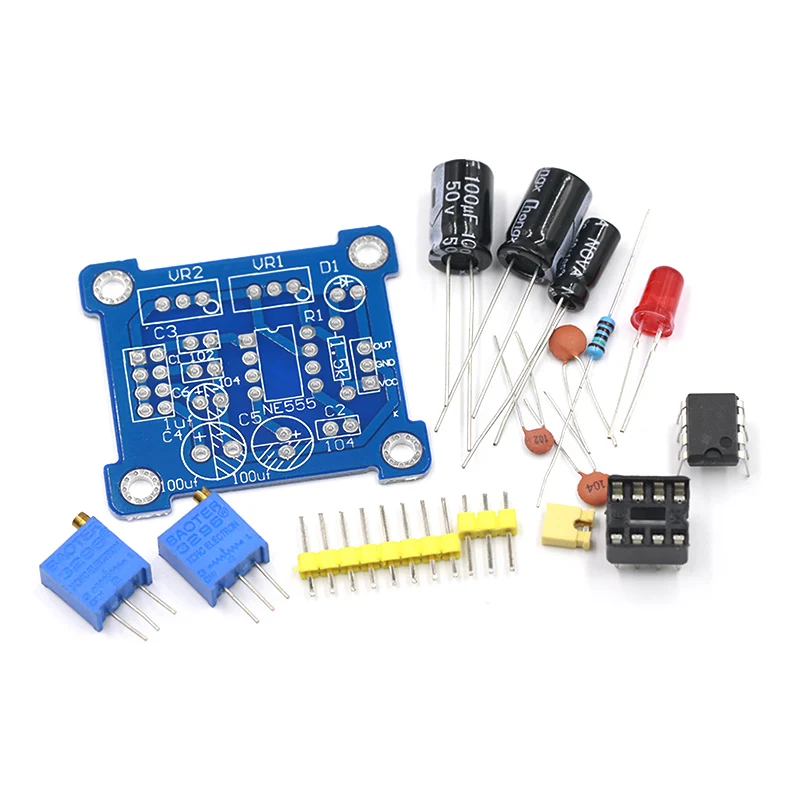 NE555 Pulse Generator Pulse Starter Duty Cycle and Frequency Adjustable Module DIY Kit Oscillator Square Wave Signal Generator
NE555 Pulse Generator Pulse Starter Duty Cycle and Frequency Adjustable Module DIY Kit Oscillator Square Wave Signal Generator