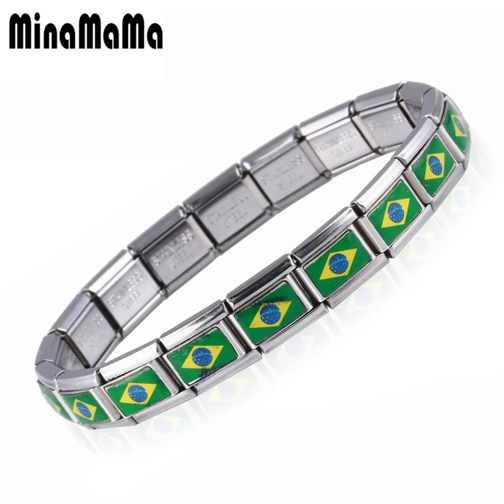 Lithuania Brazil USA 5 Countries Flag Design Stainless Steel Bracelets For Women Men Femme Football Fans Bracelets
Lithuania Brazil USA 5 Countries Flag Design Stainless Steel Bracelets For Women Men Femme Football Fans Bracelets