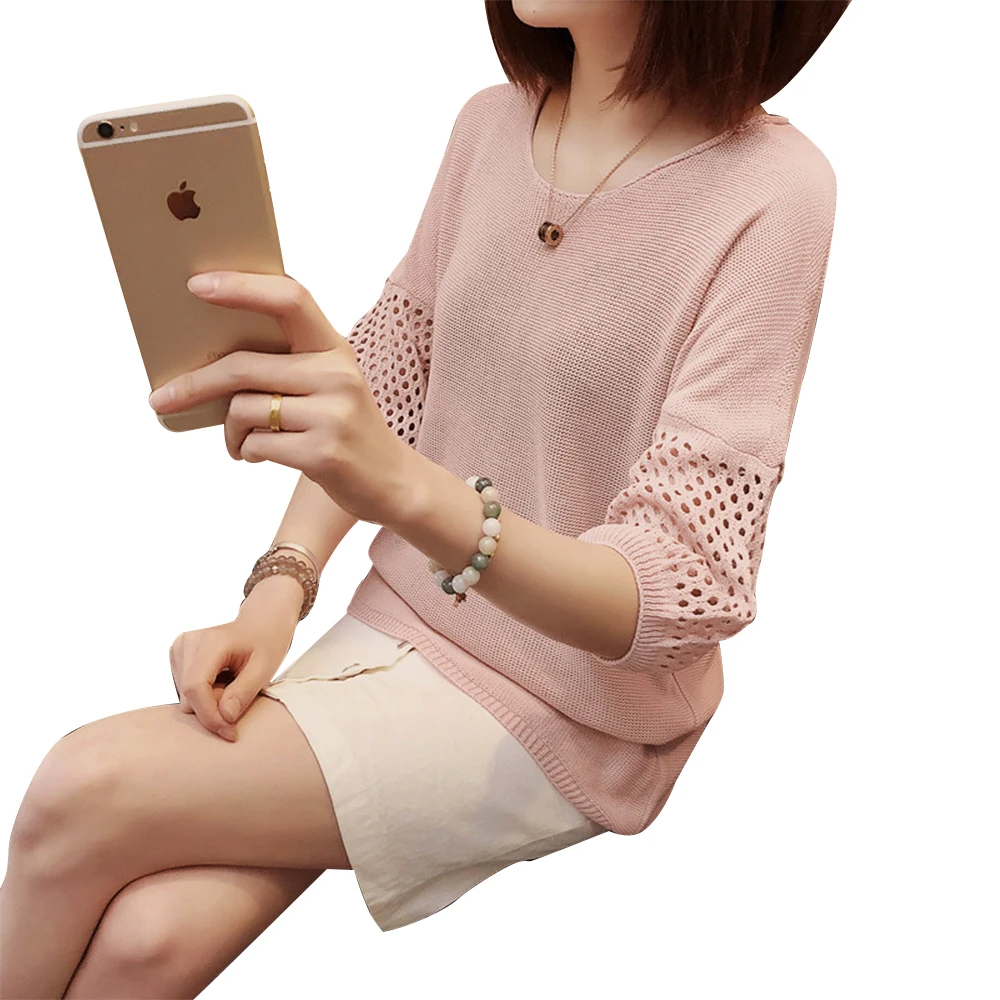 Women Sweater Lady Female Thin Knitwear Mesh Tops Chaqueta Shoulder Cotton transparent Tricot Pullover Crochet Topi hollow out
Women Sweater Lady Female Thin Knitwear Mesh Tops Chaqueta Shoulder Cotton transparent Tricot Pullover Crochet Topi hollow out