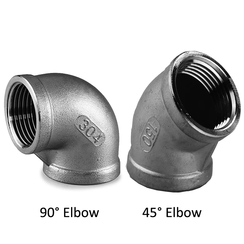 1-1/4" Pipe-Fitting Angled Stainless-Steel 90/45 Degree Elbow Threaded Female Elbow Fitting
1-1/4" Pipe-Fitting Angled Stainless-Steel 90/45 Degree Elbow Threaded Female Elbow Fitting