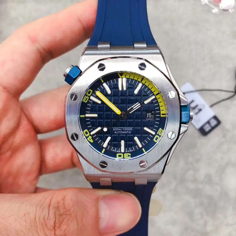 U1 factory AAA high quality luxury men's watch ROYAL OAK series 15710ST 42MM blue dial rubber strap 2813 automatic mechanical
U1 factory AAA high quality luxury men's watch ROYAL OAK series 15710ST 42MM blue dial rubber strap 2813 automatic mechanical