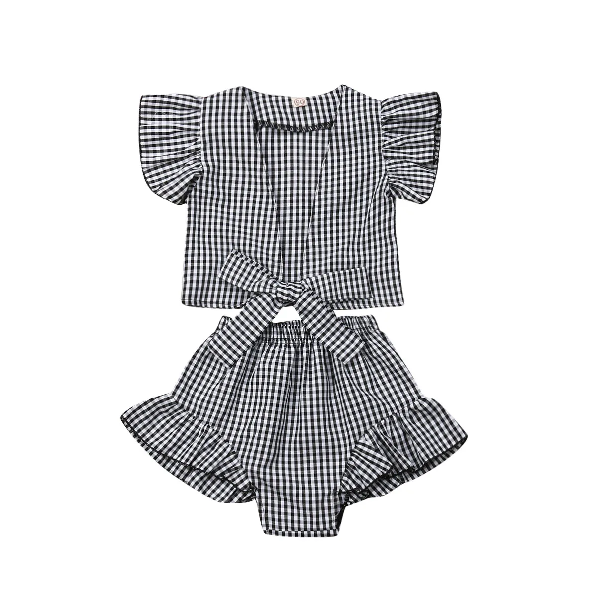 New Toddler Summer Kid Baby Girl Kid Plaids Top Ruffle Shorts Outfits Clothes 2PCS Set
New Toddler Summer Kid Baby Girl Kid Plaids Top Ruffle Shorts Outfits Clothes 2PCS Set