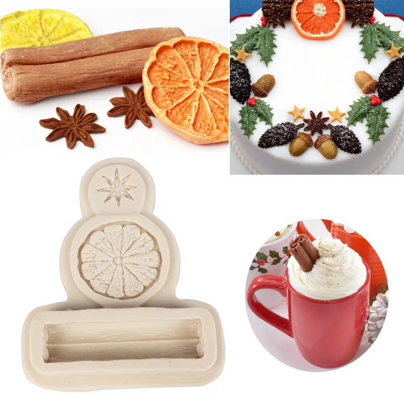 Lemon Orange Aniseed Cinnamon Silicone Molds Soap Liquid Mould Cake Decorating Baking Tools DIY Chocolate Fondant Cookie Sugar
Lemon Orange Aniseed Cinnamon Silicone Molds Soap Liquid Mould Cake Decorating Baking Tools DIY Chocolate Fondant Cookie Sugar