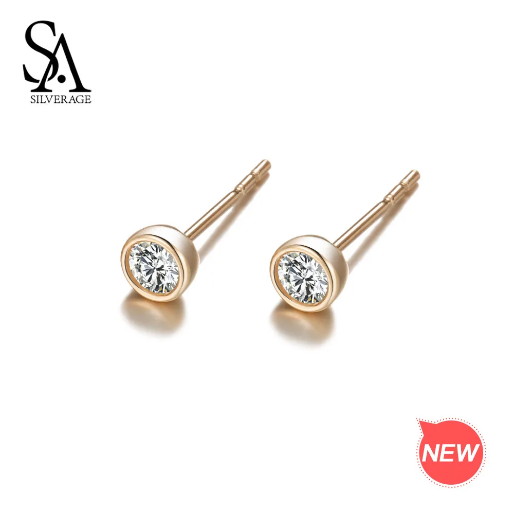 SA SILVERAGE 9K Yellow Gold Stud Earrings for Women AAA Zirconia Earrings For Women Fine Jewelry Gemstone Earrings Jewelry
SA SILVERAGE 9K Yellow Gold Stud Earrings for Women AAA Zirconia Earrings For Women Fine Jewelry Gemstone Earrings Jewelry
