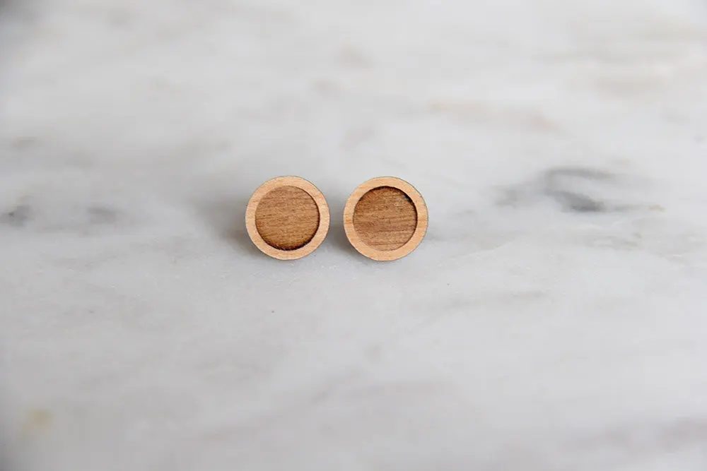 Geometric Engraved Earrings Round Stud Double Circle Earrings Wooden Earring Handmade Earrings X 1 Pair
Geometric Engraved Earrings Round Stud Double Circle Earrings Wooden Earring Handmade Earrings X 1 Pair