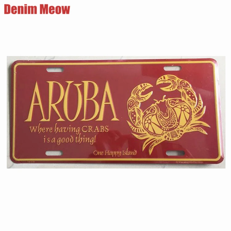 Description Picture 2 of itemVintage Metal Tin Signs, I LOVE ARUBA Plaque, Car, Bar, Cafe, Home Decor, Wall Stickers, Art Poster Iron Billboard Plates,30x15