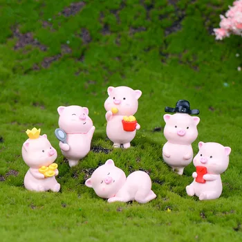 6Pcs/set Cartoon Pig Miniatrue Garden Animals Fairy Garden Miniatures Figurines Accessories Ornaments Home Decorations DIY Resin
6Pcs/set Cartoon Pig Miniatrue Garden Animals Fairy Garden Miniatures Figurines Accessories Ornaments Home Decorations DIY Resin