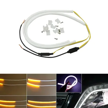 Car Flexible Daytime Running Lights DRL Switchback Headlight Decorative Lamp and Flowing Turn Signal Light 
Car Flexible Daytime Running Lights DRL Switchback Headlight Decorative Lamp and Flowing Turn Signal Light