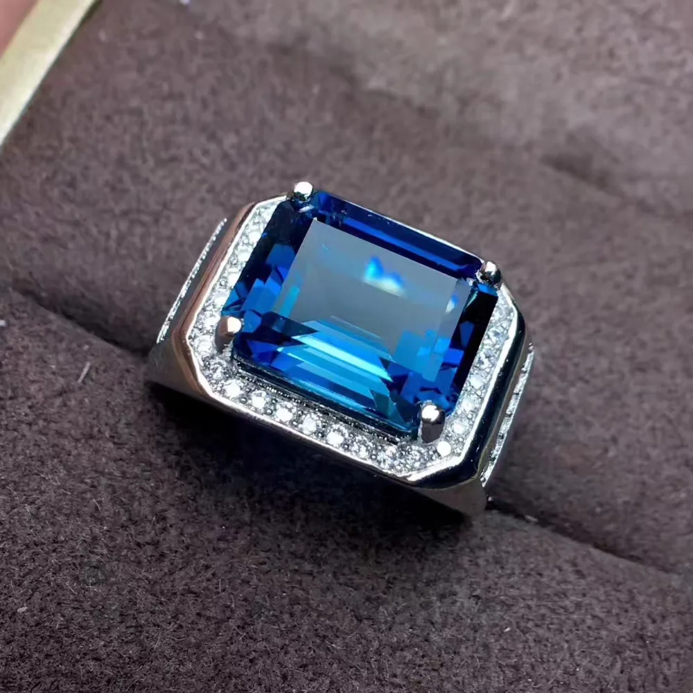 Natural blue topaz gem Ring S925 Silver Natural Gemstone big luxurious Square Ring Men Women's party gift Rings fine Jewelry
Natural blue topaz gem Ring S925 Silver Natural Gemstone big luxurious Square Ring Men Women's party gift Rings fine Jewelry