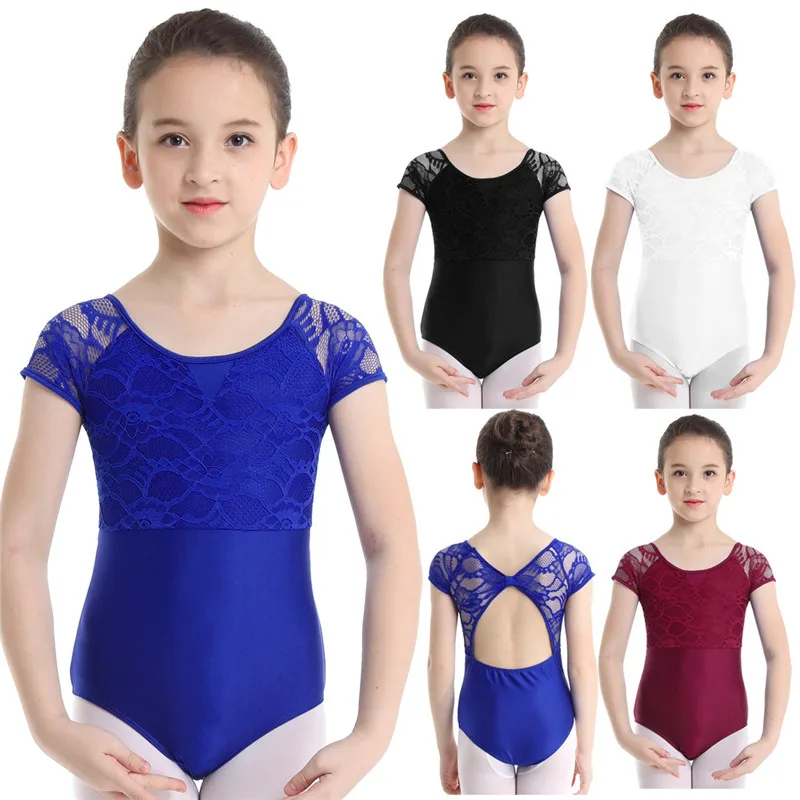 Inlzdz Kids Ballet Dance Leotard Bailarina Costume Short Sleeves Floral Lace Bowtie Shaped Back Swimsuit for Girls Dancing Wear
Inlzdz Kids Ballet Dance Leotard Bailarina Costume Short Sleeves Floral Lace Bowtie Shaped Back Swimsuit for Girls Dancing Wear