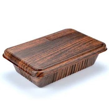 Wood Grain Design Disposable Food Container Snack Packing Boxes Microwaveable PP Bento Box
Wood Grain Design Disposable Food Container Snack Packing Boxes Microwaveable PP Bento Box