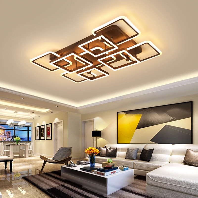 Simple atmosphere rectangular LED ceiling lamp modern creative home living room brushed coffee color high-grade 2019 new lamp
Simple atmosphere rectangular LED ceiling lamp modern creative home living room brushed coffee color high-grade 2019 new lamp