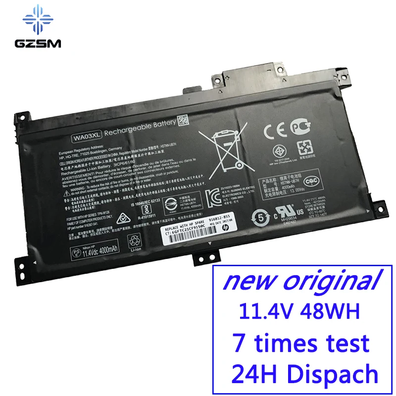 GZSM laptop battery WA03XL For HP WAO3XL HSTNN-UB7H TPN-W126 battery for laptop For Pavilion x360 15-br000 15-BR010ND battery
GZSM laptop battery WA03XL For HP WAO3XL HSTNN-UB7H TPN-W126 battery for laptop For Pavilion x360 15-br000 15-BR010ND battery