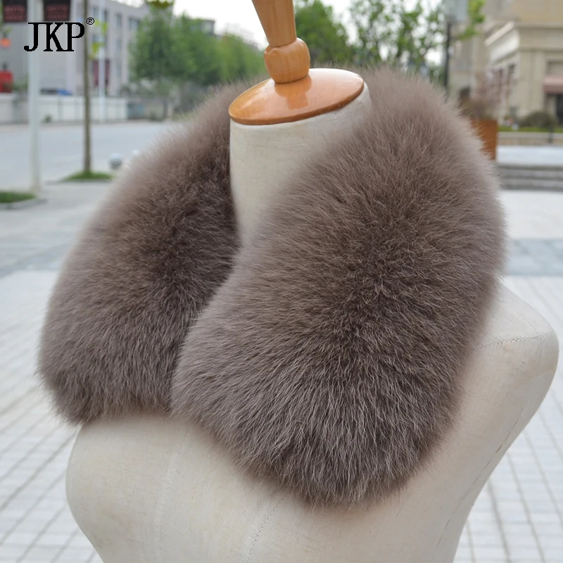 grey genuine real rabbit fur pom pom scarf neck warmer collar shawl stole
