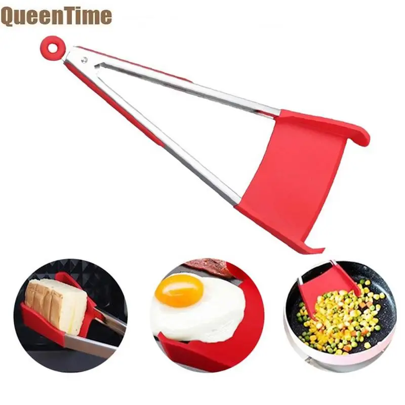 QueenTime 2 In 1 Silicone Tongs And Spatula For Cooking Salad Tongs Non-stick Food Serving Clamp Kitchen Gadget Flipping Pancake
QueenTime 2 In 1 Silicone Tongs And Spatula For Cooking Salad Tongs Non-stick Food Serving Clamp Kitchen Gadget Flipping Pancake
