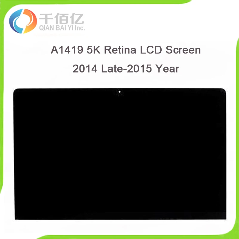 Original New 100% Working 5K A1419 LCD Screen Display for iMac 27'' A1419 LCD Screen LM270QQ1 (SD)(A2) 2014 2015 Year
Original New 100% Working 5K A1419 LCD Screen Display for iMac 27'' A1419 LCD Screen LM270QQ1 (SD)(A2) 2014 2015 Year