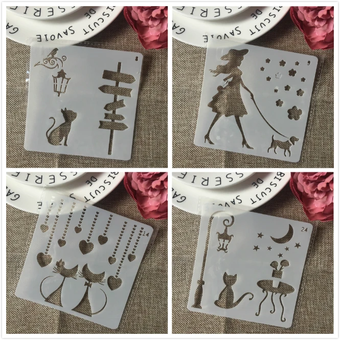 4Pcs 13cm Cat Dog Girl Lover Road Sign DIY Layering Stencils Painting Scrapbook Coloring Embossing Album Decor Card Template
4Pcs 13cm Cat Dog Girl Lover Road Sign DIY Layering Stencils Painting Scrapbook Coloring Embossing Album Decor Card Template