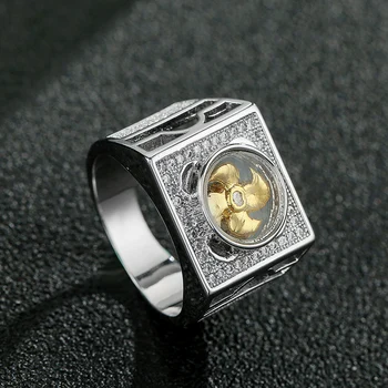 BeUrSelf Men Finger Ring Band Good Lucky Rotatable Windmill Men Rings Zircon Micro Paved Jewelry for Men Ring Gift Dropshipping
BeUrSelf Men Finger Ring Band Good Lucky Rotatable Windmill Men Rings Zircon Micro Paved Jewelry for Men Ring Gift Dropshipping