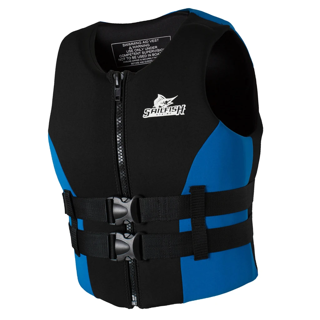 Perfeclan Water Sports Life Vest High Visibility Life Jackets Survival Aid Panel Water Safety Products Blue