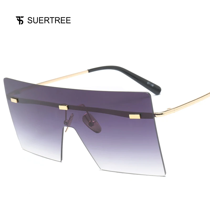 SUERTREE Fashion Big Square Gradient Sunglasses Trendy UV400 Metal One-piece Shades Classic Rimless Women Men Eyewear 18076
SUERTREE Fashion Big Square Gradient Sunglasses Trendy UV400 Metal One-piece Shades Classic Rimless Women Men Eyewear 18076