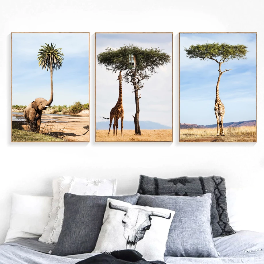 Surrealism Elephant Giraffe Tree Nordic Posters And Prints Wall Art Canvas Painting Wall Pictures For Living Room Home Decor
Surrealism Elephant Giraffe Tree Nordic Posters And Prints Wall Art Canvas Painting Wall Pictures For Living Room Home Decor