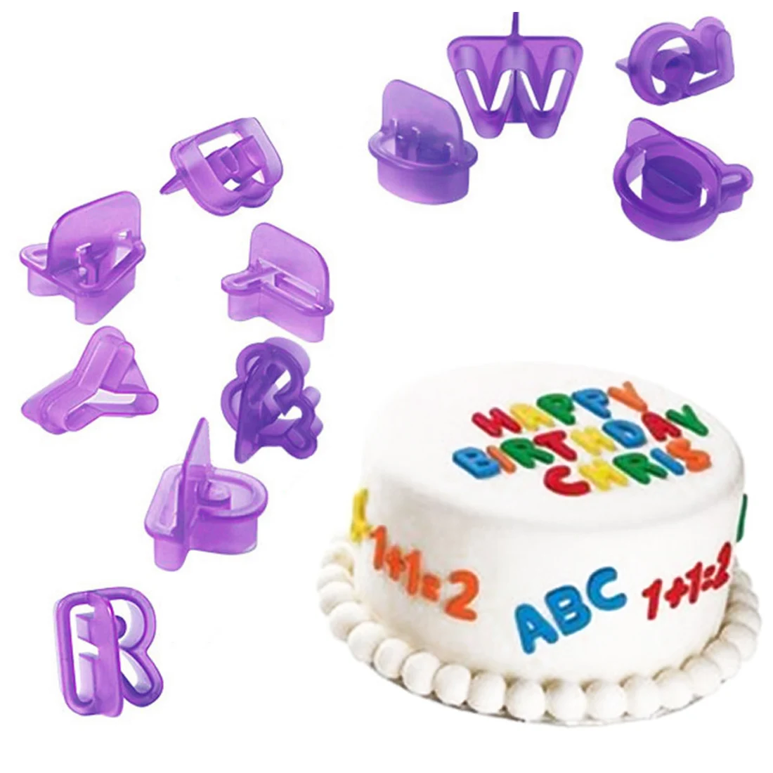 40pcs/set Cute Alphabet Number Letter Character Fondant Cake Decorating Set Icing Cutter Mold Moulds Cake Tools
40pcs/set Cute Alphabet Number Letter Character Fondant Cake Decorating Set Icing Cutter Mold Moulds Cake Tools