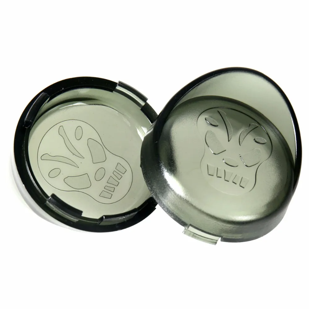 2X Rudyness Skull Trim Ring Visor Turn Signals Smoked Lens Cover For 1990-2017 Harley Sporster 883 Dyna Models
2X Rudyness Skull Trim Ring Visor Turn Signals Smoked Lens Cover For 1990-2017 Harley Sporster 883 Dyna Models