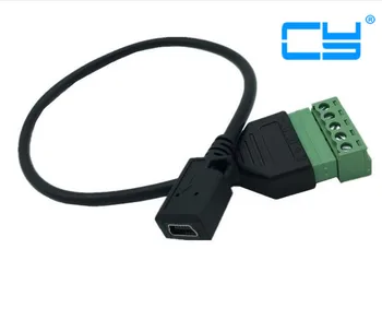 USB 2.0 mini 5Pin Female to 5 Pin/Way Female Bolt Screw Shield terminals Pluggable Type Adapter cable 0.3m
USB 2.0 mini 5Pin Female to 5 Pin/Way Female Bolt Screw Shield terminals Pluggable Type Adapter cable 0.3m