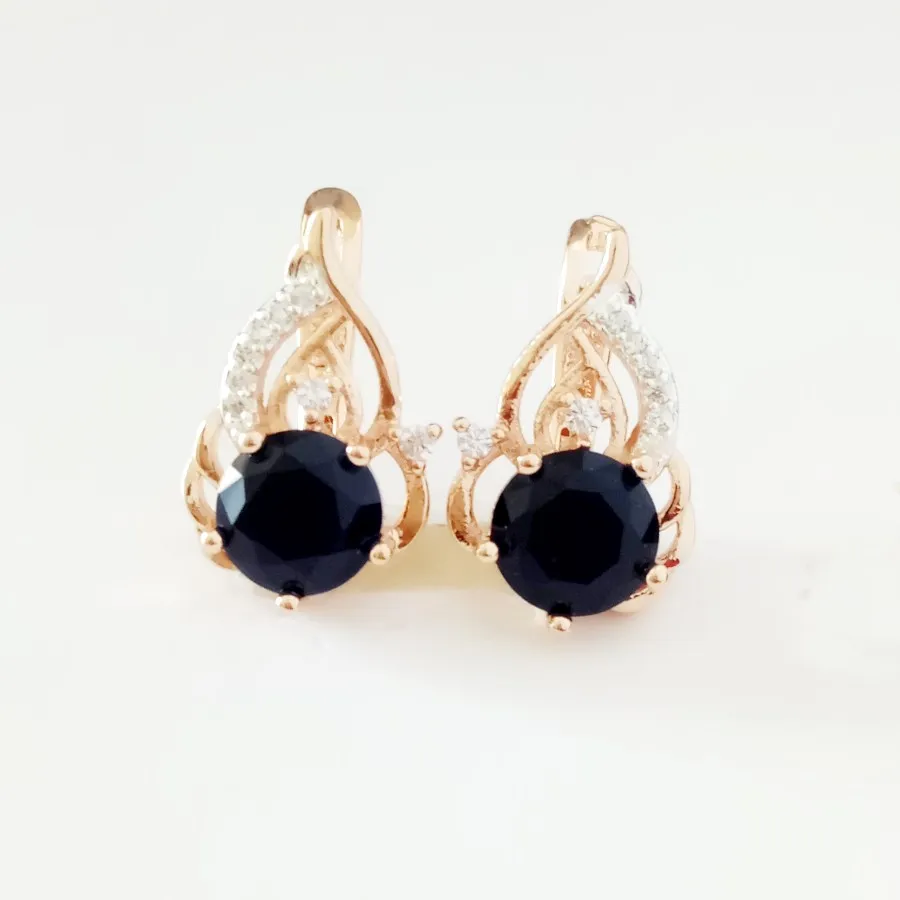 Luxury Women Drop Earring Black Stone 585 Rose Gold Plating Jewelry Designs for Lady Gift 5 Stone Color
Luxury Women Drop Earring Black Stone 585 Rose Gold Plating Jewelry Designs for Lady Gift 5 Stone Color