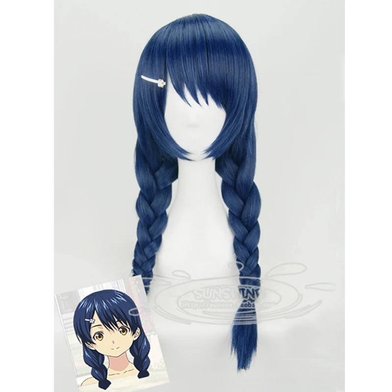 Shokugeki no Soma Megumi Tadokoro Double Braid Cosplay Hair Blue Anime Wig Heat Resistance Fibre Lolita Wigs with Hairpin
Shokugeki no Soma Megumi Tadokoro Double Braid Cosplay Hair Blue Anime Wig Heat Resistance Fibre Lolita Wigs with Hairpin