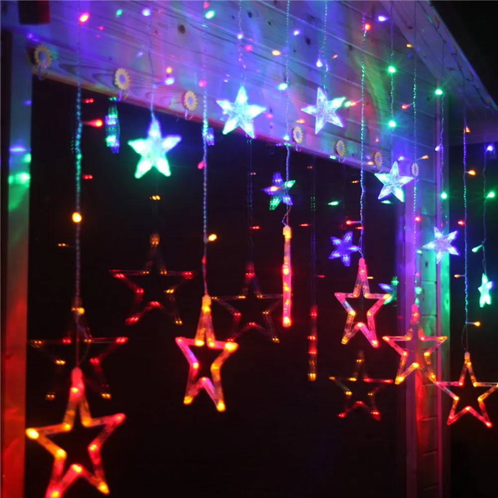 RGB Star Curtain Fairy Light Fancy LED String Light for Wedding Christmas Lights Fairy Xmas Party Home Garden Room Hotel Decor 
RGB Star Curtain Fairy Light Fancy LED String Light for Wedding Christmas Lights Fairy Xmas Party Home Garden Room Hotel Decor