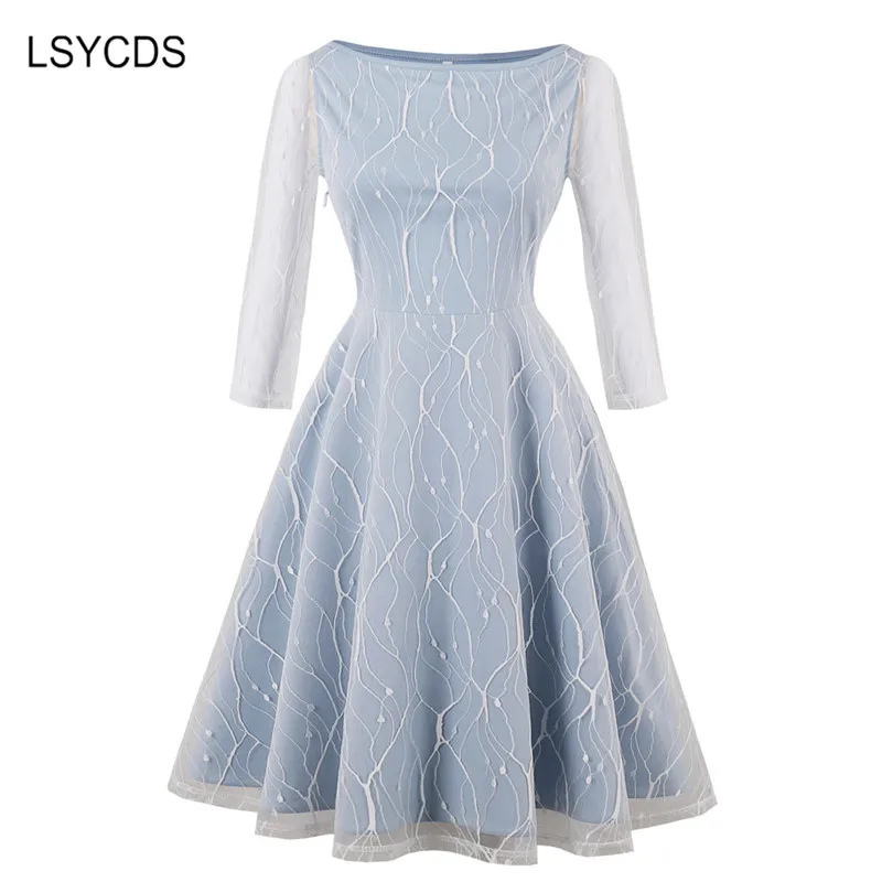 High-end Lace Dress for Women See Through Knee-Length Vintage Elegant Dress Work Casual Party Retro Ladies Dress Plus Size S-4XL
High-end Lace Dress for Women See Through Knee-Length Vintage Elegant Dress Work Casual Party Retro Ladies Dress Plus Size S-4XL