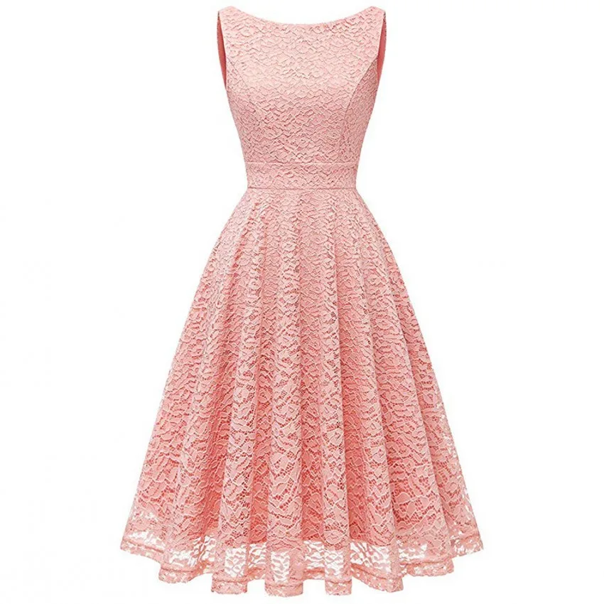 2019 Female New Arrival Sleeveless Lace Summer Dress Office Fashion Women Swing Dresses Elegant Sweet Party Pink Lace Vestido
2019 Female New Arrival Sleeveless Lace Summer Dress Office Fashion Women Swing Dresses Elegant Sweet Party Pink Lace Vestido
