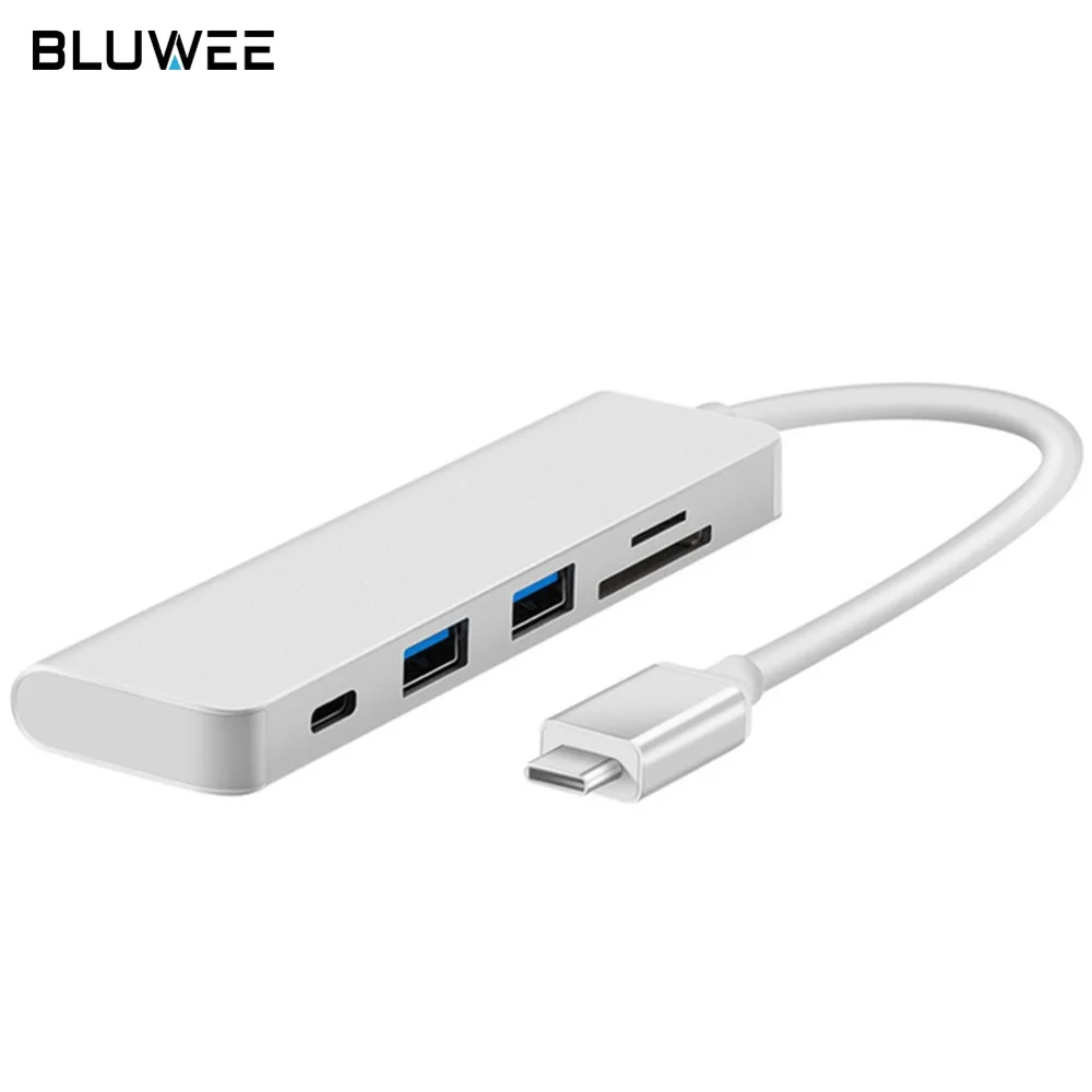 USB Type C Hub Adapter, 5-in-1 USB-C (Thunderbolt 3) to 2 USB 3.0, SD & TF Card Reader & Type C PD Charging Slot for Macbook
USB Type C Hub Adapter, 5-in-1 USB-C (Thunderbolt 3) to 2 USB 3.0, SD & TF Card Reader & Type C PD Charging Slot for Macbook