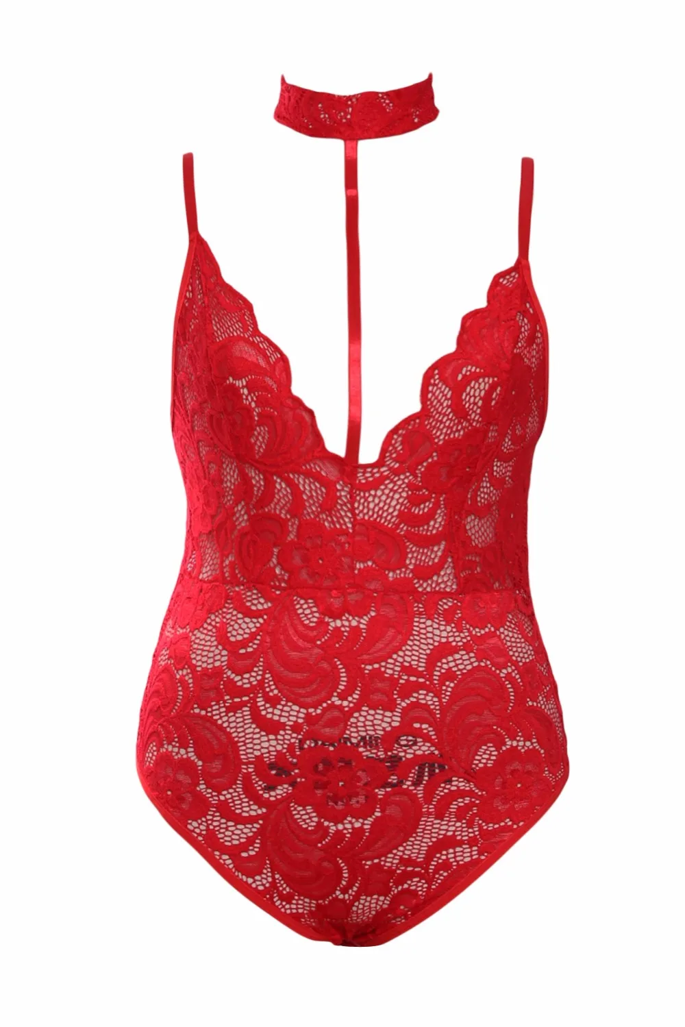 Hot-Red-Sheer-Lace-Choker-Neck-Teddy-Lingerie-LC32139-103-3