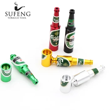 Creative smoking pipe tobacco pipe gift miniature beer smoke metal pipe portable weed grinder cigarette 5 color pipe
Creative smoking pipe tobacco pipe gift miniature beer smoke metal pipe portable weed grinder cigarette 5 color pipe