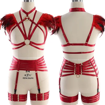 Set Body Harness Epaulette Belt For Women Angel Wings Lace Feather Shoulder Harness Bra Halloween Club Party Dance Festival Rave
Set Body Harness Epaulette Belt For Women Angel Wings Lace Feather Shoulder Harness Bra Halloween Club Party Dance Festival Rave