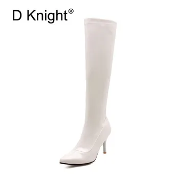 Women Steel Pipe Dance Boots Winter Brand Shoes Sexy Pointed Toe Thin High Heels Patent Leather Big Size Fashion Knee-High Boots 
Women Steel Pipe Dance Boots Winter Brand Shoes Sexy Pointed Toe Thin High Heels Patent Leather Big Size Fashion Knee-High Boots