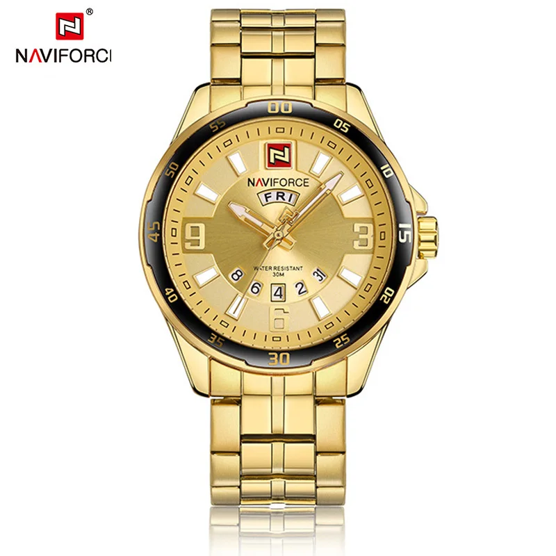 NAVIFORCE Fashion Brand Sports Watches Man Stainless Steel Wrist Watch Men's Quartz Waterproof Military Clock Relogio Masculino
NAVIFORCE Fashion Brand Sports Watches Man Stainless Steel Wrist Watch Men's Quartz Waterproof Military Clock Relogio Masculino