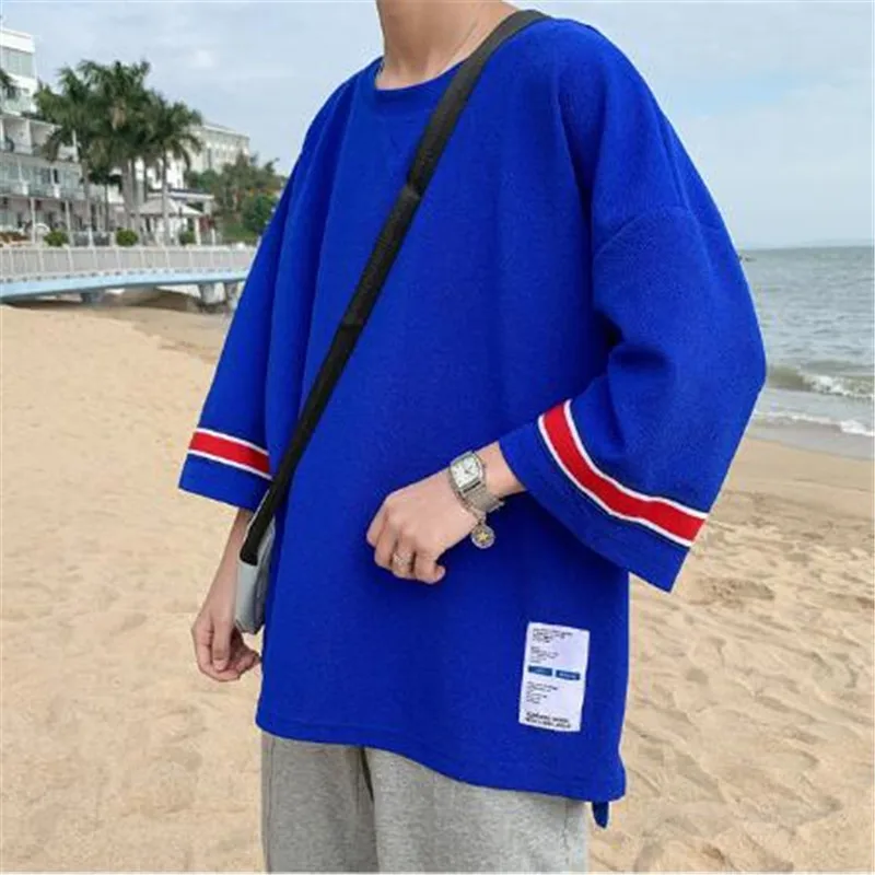 2019 summer men's trend new seven-point sleeve large size short-sleeved T-shirt loose short-sleeved T-shirt Fashion sportswear
2019 summer men's trend new seven-point sleeve large size short-sleeved T-shirt loose short-sleeved T-shirt Fashion sportswear