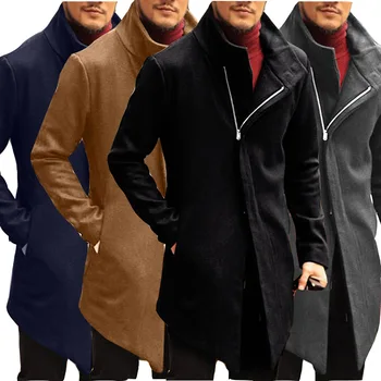 Mens Long Lapel Zip Slim Trench Wool Solid Winter Warm Coat Overcoat Hot A50
Mens Long Lapel Zip Slim Trench Wool Solid Winter Warm Coat Overcoat Hot A50