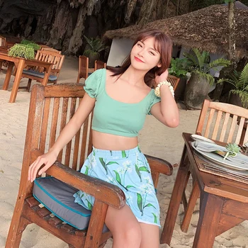 Small fresh Independent shorts green 2019 New Sexy Print Skirt Three Pieces Swimsuit Swimwear Push Up Women Bathing Suits
Small fresh Independent shorts green 2019 New Sexy Print Skirt Three Pieces Swimsuit Swimwear Push Up Women Bathing Suits
