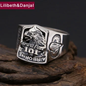 Thai silver vintage eagle head ring Real 925 sterling silver American Soldier Eagle Domineering Ring FR59
Thai silver vintage eagle head ring Real 925 sterling silver American Soldier Eagle Domineering Ring FR59