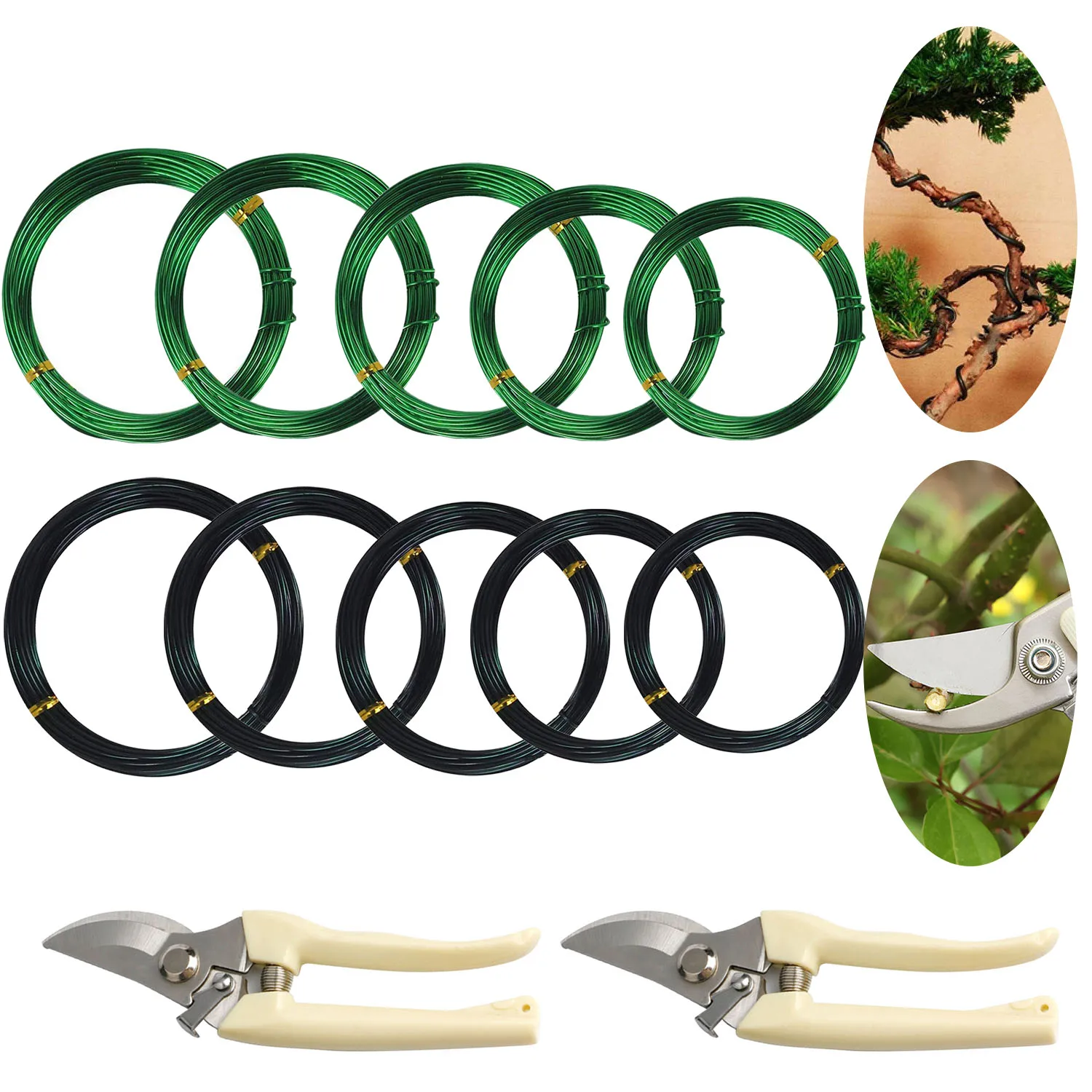 5 Roll 5m Aluminum Tree Training Wires with Garden Scissors for Bonsai Plant Beginners Trainers Artists 1mm/1.5mm/2mm/2.5mm/3mm
5 Roll 5m Aluminum Tree Training Wires with Garden Scissors for Bonsai Plant Beginners Trainers Artists 1mm/1.5mm/2mm/2.5mm/3mm