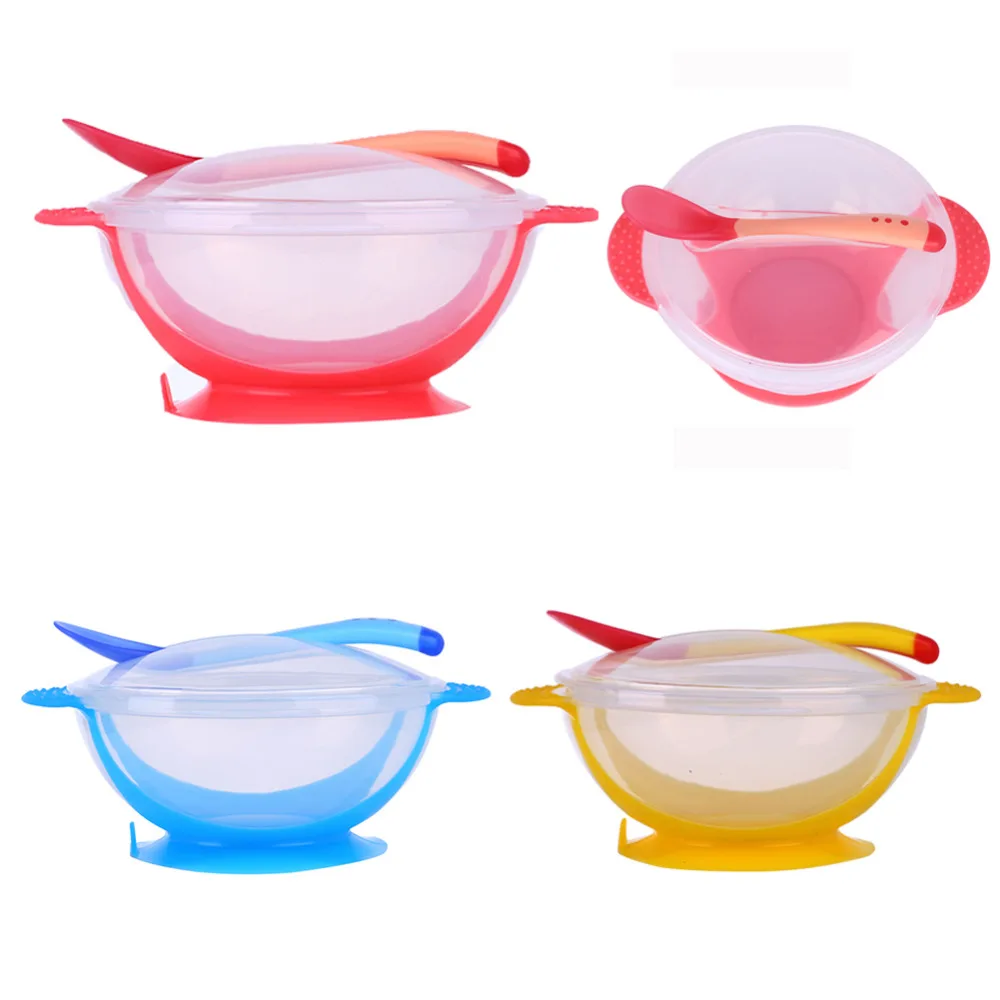 1pc/3Pcs/set Baby Tableware Dinnerware Suction Bowl with Temperature Sensing Spoon baby food Baby dinner Feeding Bowls dishes
1pc/3Pcs/set Baby Tableware Dinnerware Suction Bowl with Temperature Sensing Spoon baby food Baby dinner Feeding Bowls dishes