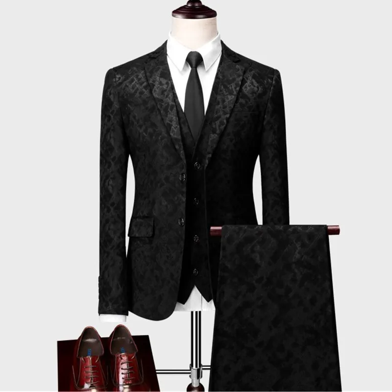Men's suit new hot men's fashion Slim business suit three-piece suit (jacket + pants + vest) wedding banquet dress
Men's suit new hot men's fashion Slim business suit three-piece suit (jacket + pants + vest) wedding banquet dress