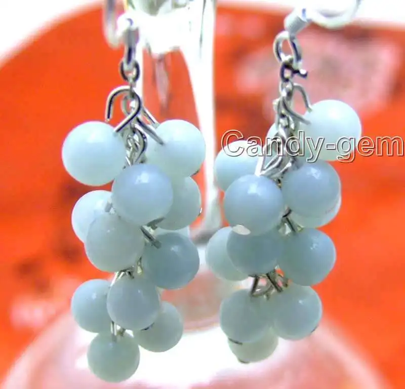 Free Shipping >> new hot SALE GENUINE Blue 4mm Round Amazonite Grape Dangle Earrings & Silver S925-e368
Free Shipping >> new hot SALE GENUINE Blue 4mm Round Amazonite Grape Dangle Earrings & Silver S925-e368