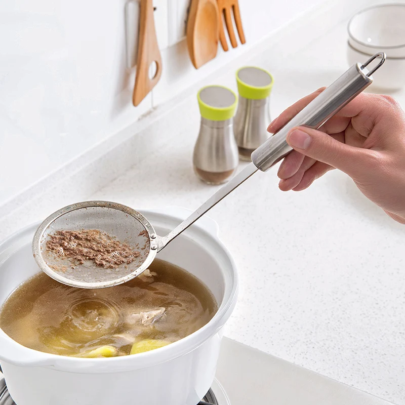 LIYIMENG 304 Stainless Steel Colander Filter Oil Spoon Fine Mesh Colander Sifter Sieve Kitchen Vegetable Tool Accessories
LIYIMENG 304 Stainless Steel Colander Filter Oil Spoon Fine Mesh Colander Sifter Sieve Kitchen Vegetable Tool Accessories